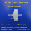1/16" mini plastic check valve , PVDF diaphragm check valve